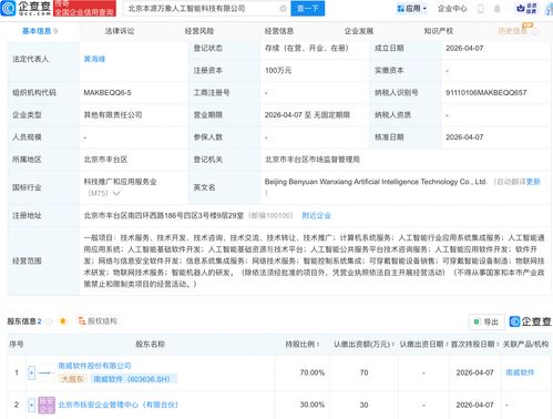 南威軟件等成立本源萬象，布局人工智能基礎軟件領域